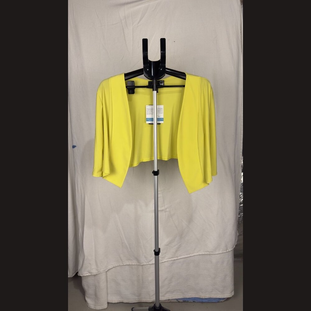 Antthony‎ Women's Yellow Shawl Size PXL | Lightweight Open Front Cardigan